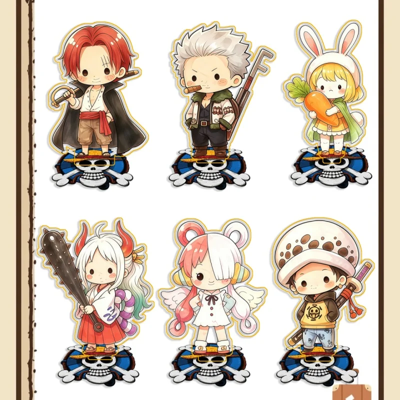 Letrero Decorativo de Escritorio de 15 cm con Personajes de OPCG OP Shanks, Benn Beckman, Carrot, Yamato, Diseño de Anime y Videojuegos, Regalo para Fans