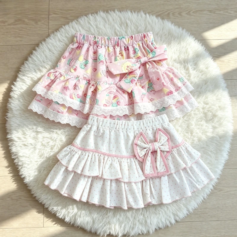 Y2k Kawaii Cute Plaid Mini Skirt Women High Waist Cake Skirt Japanese Summer Fashion Kawaii Ruffle Short Skirts Ladies 2026 New