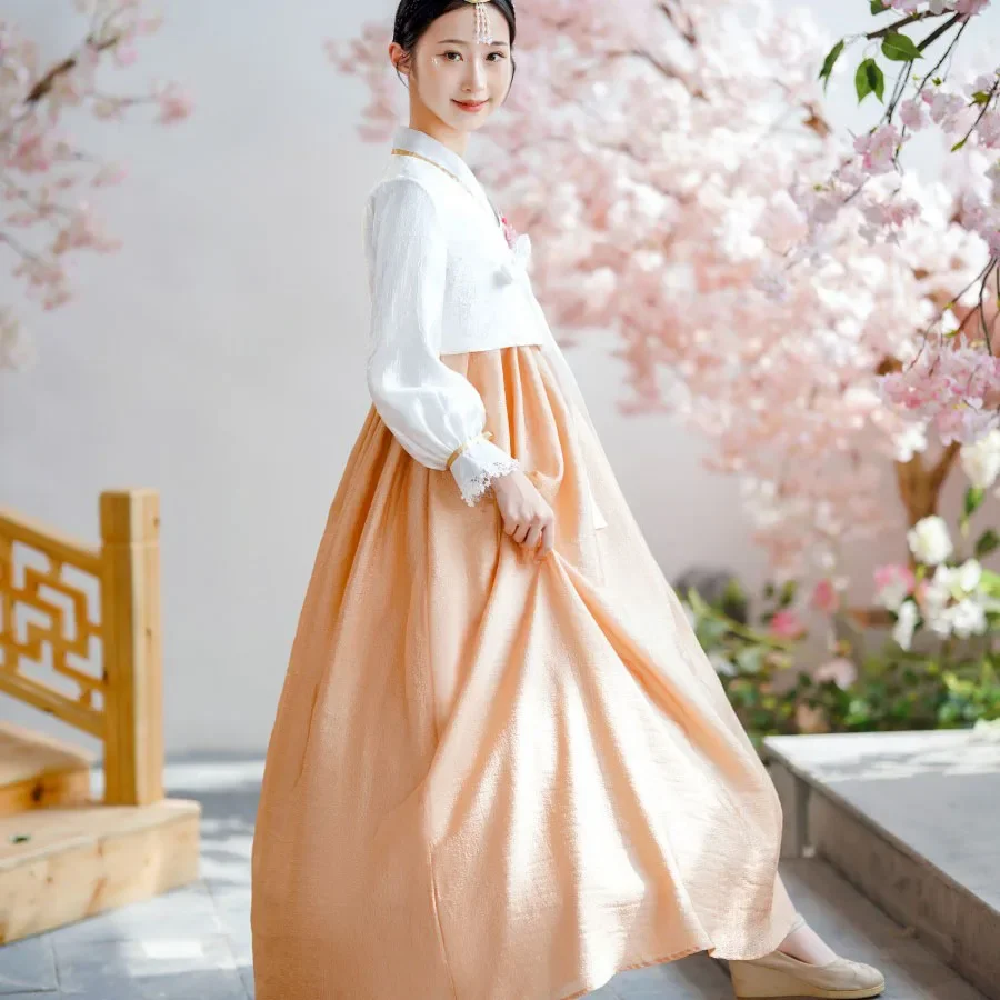 한복 한국 여성 전통 원피스, 빈티지 페스티벌 레트로 민속춤 한복, 한국 스타일 코스튬 사진 의상, 2023 신상