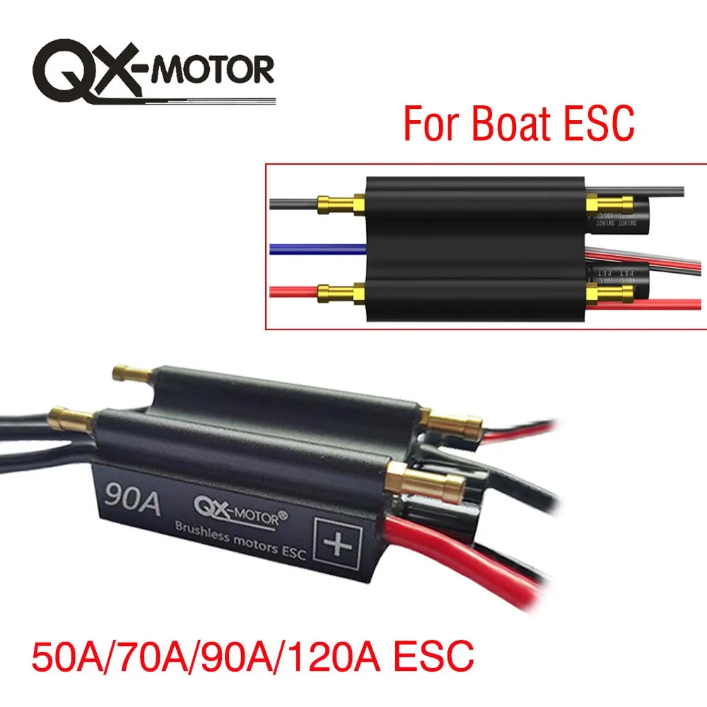 Waterproof Brushless ESC 50A 70A 90A 120A 2-6S Speed Controller  with BEC 5.5V/5A Water Cooling Syste for RC Boat Ship