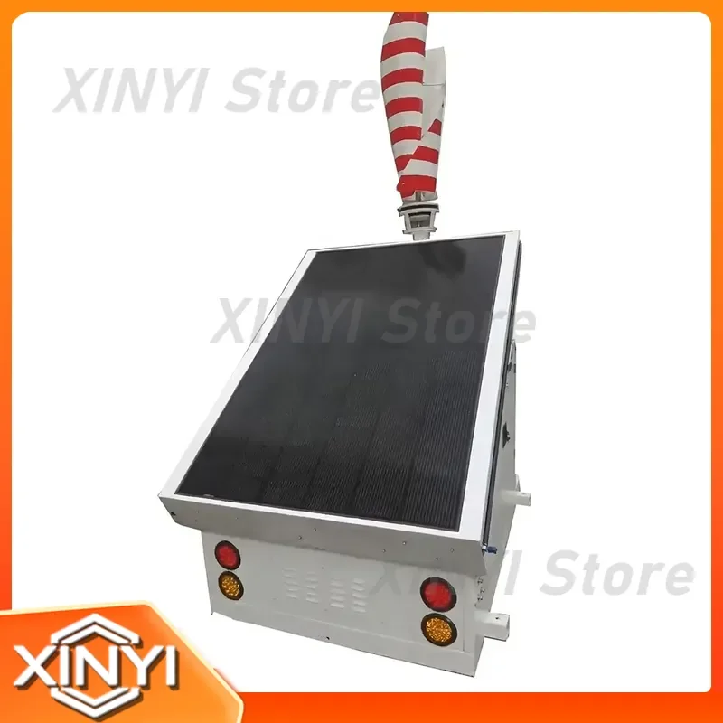 Portable Solar Energy System Trailer with Wind Turbine for Livestock Farm