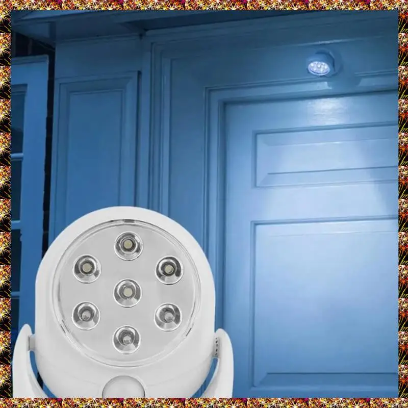 BTCL 7 LED لاسلكي 360 درجة دوران الحركة المنشط الاستشعار التلقائي مصباح الأشعة تحت الحمراء