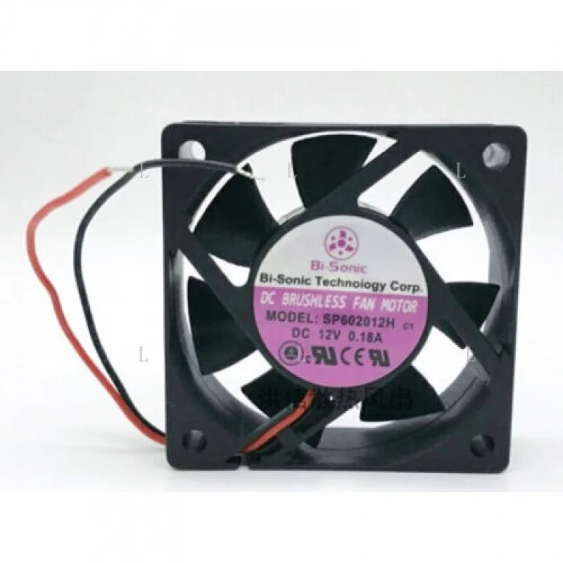 

L for BI-SONIC cooling fan SP602012H DC12V 0.18A 6CM 6020 2-wire[M158a]