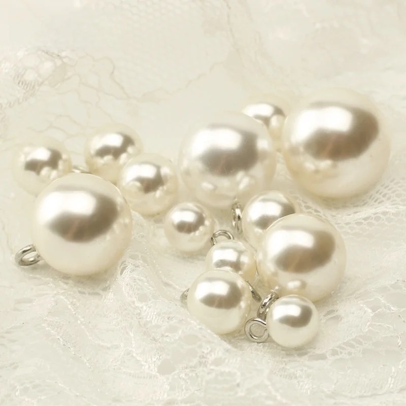 

Pearl Button Women's Open Cardigan Shirt Decorative Clothing Small Size round Shape DIY Sewing Material Fabric Accessories