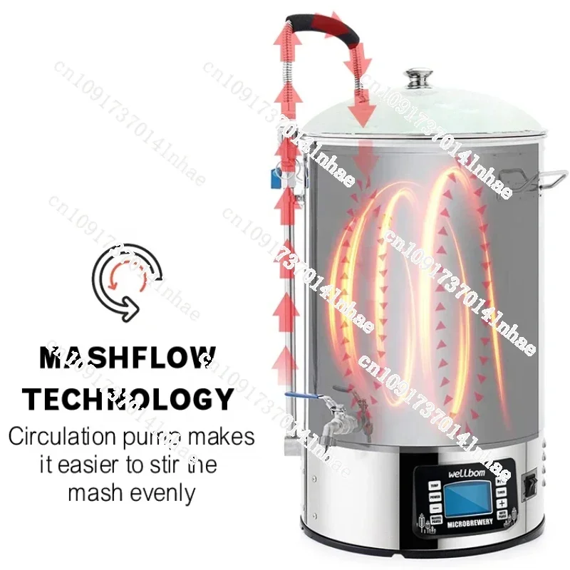 40L 60L Stainless Steel All in One Microbrewery Guten Home Brewing System Mash Tun Micro Brewery Craft Beer Machine