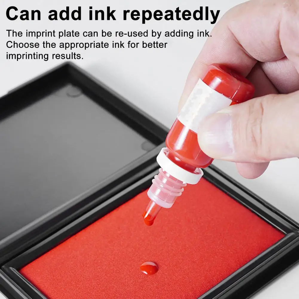 قابلة لإعادة الاستخدام ختم الوسادة المحمولة مختمة مع الحبر التجفيف السريع يعمل مع المطاط المعادن الخشب Stamps ورأى وسادة سدادة مطاطية مكتب الختم ﻿