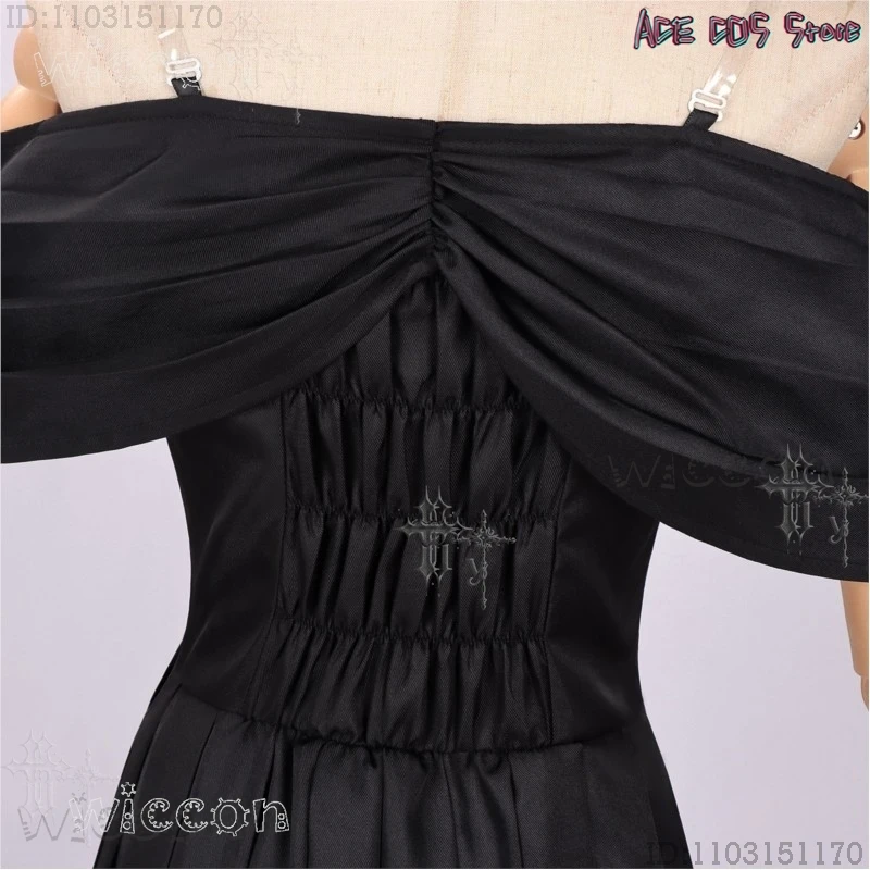 Cold Queen Crazy Clown Dark Carnival Dress Off Shoulder Full Cosplay Set, Adult Halloween Lolita Disfraz view 5