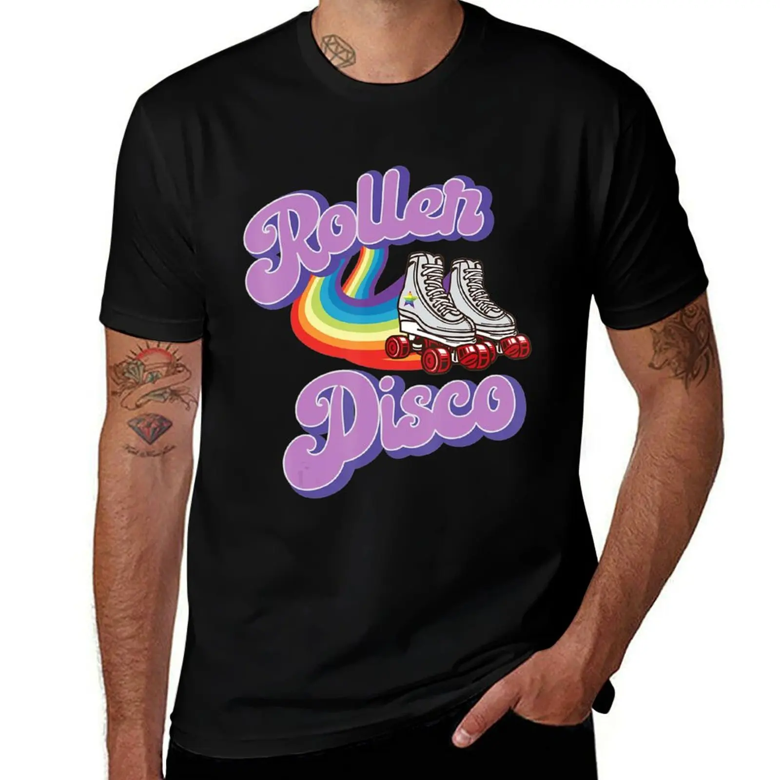 

Cool Roller Disco Retro party 70s and 80s T-Shirt heavyweights customs design your own mens t shirts top quality