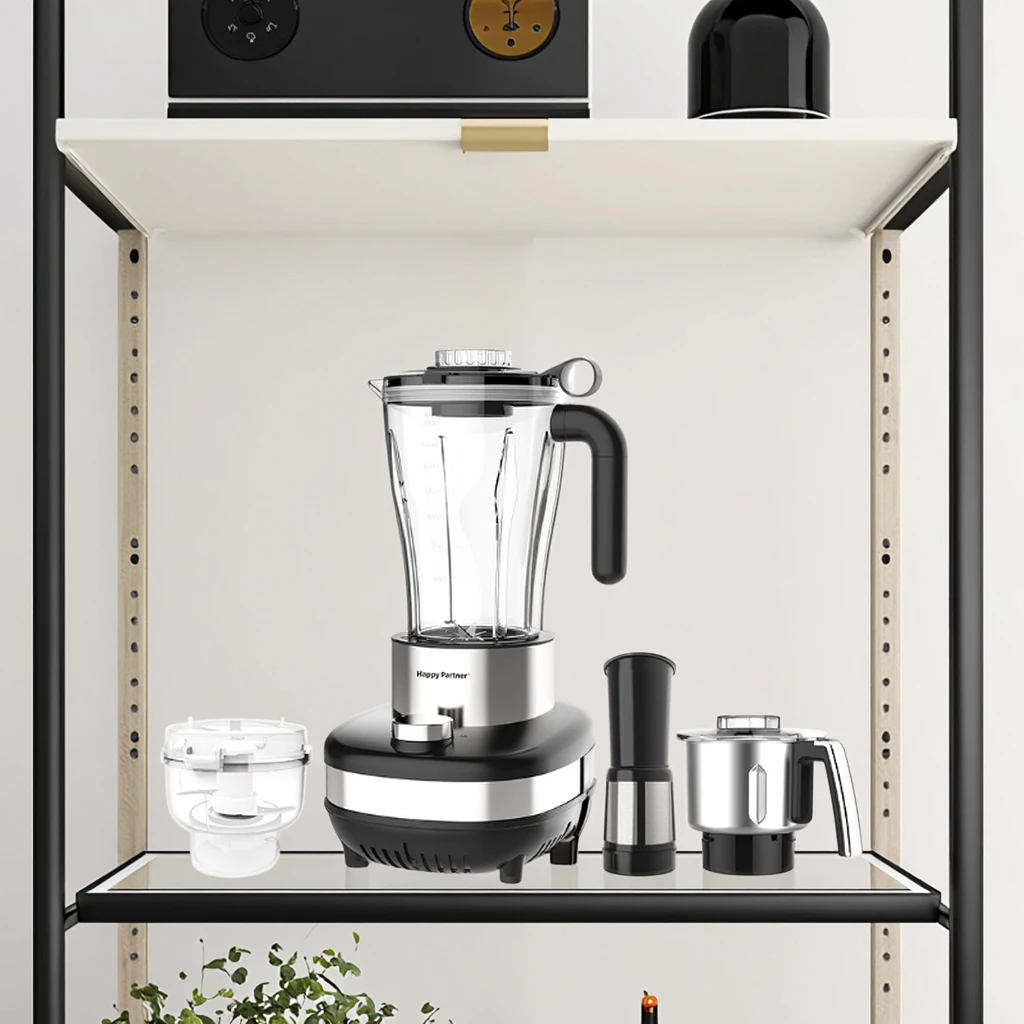 

kitchen accessoriesHappy Partner Commercial Mini Portable Fruit Juicer and Smoothie Blender Multi-Purpose Machine with Mashing F