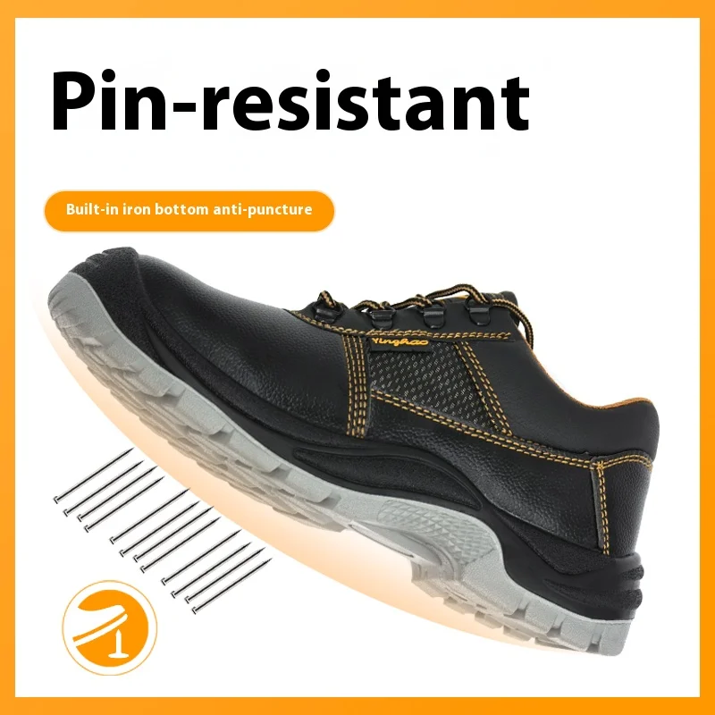 Anti-Smashing Anti-Piercing Labor Protection Shoes New Style Slip-Resistant Wear-Resistant Oil-Resistant Safety Work Footwear