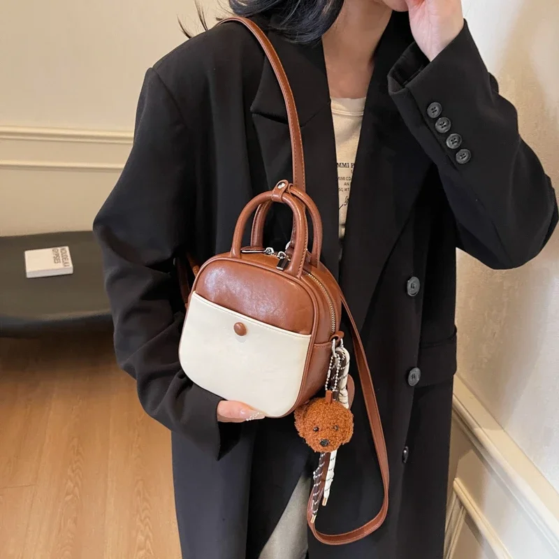 Fashion Retro Zipper PU Crossbody Bags 2025 High Quality Texture Versatile Women's Handbags Light Luxury Women's Shoulder Bags image 4
