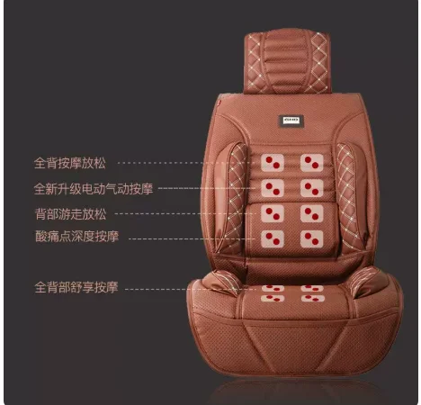 12-Point Air Massage Car Seat Cushion Adjustable Lumbar Support for Driver Back Pain Relief