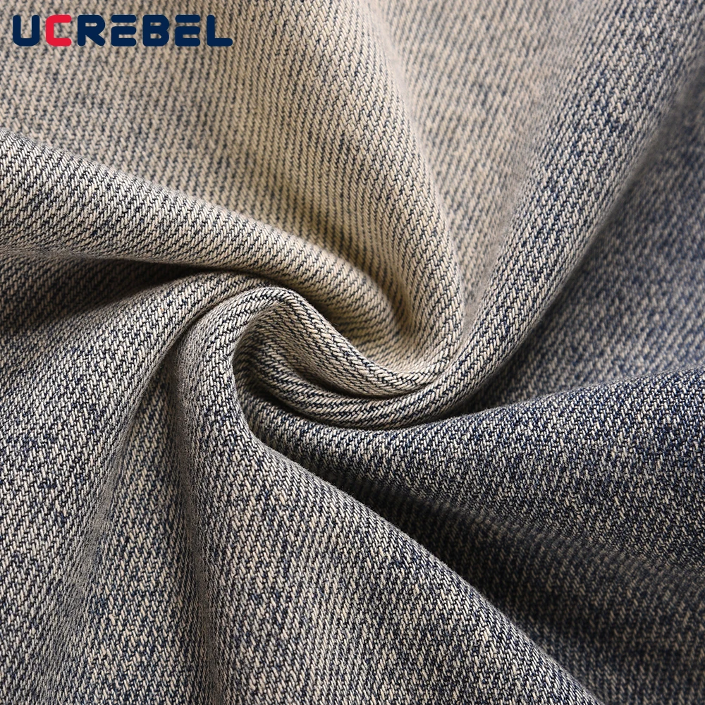 الرجال الجينز الأزرق المتعثرة ، غسلها الدنيم السراويل ، ملابس الشارع عادية ، مستقيم الساق ، الخريف ، الشتاء #5