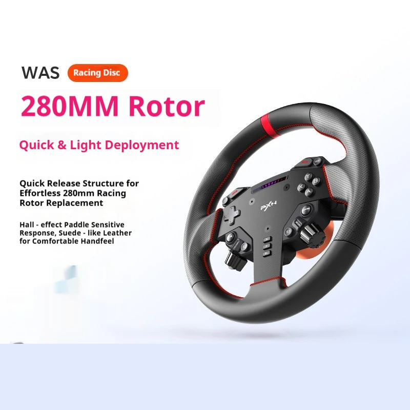 PXN W AS Racing Wheel Shift Paddle Simulator Gaming Steering Wheel 280mm For PXN VD4/VD6/VD10/V12/V12 Lite For PC Gift