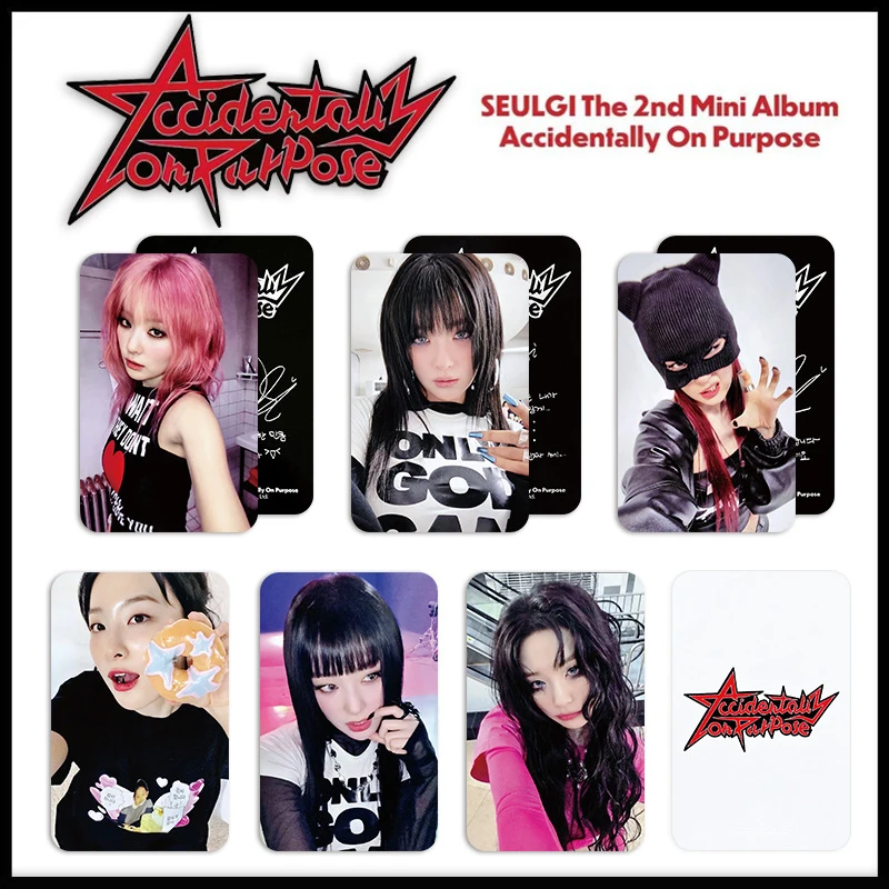 

6Pcs/Set Kpop Seulgi Accidentally On Purpose Solo Album Photocards Double Sides Fashion Selfie Lomo Cards Fans Collect Postcards