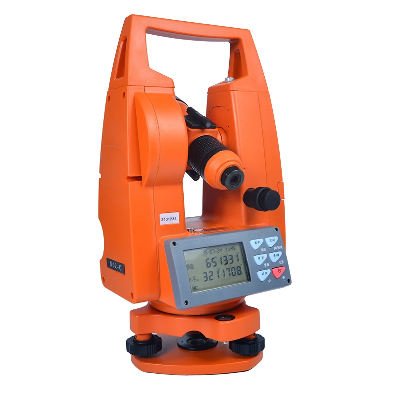 LCD Display Gyro Theodolite N02-C Electronic Theodolite Waterproof High Accuracy Laser Theodolite