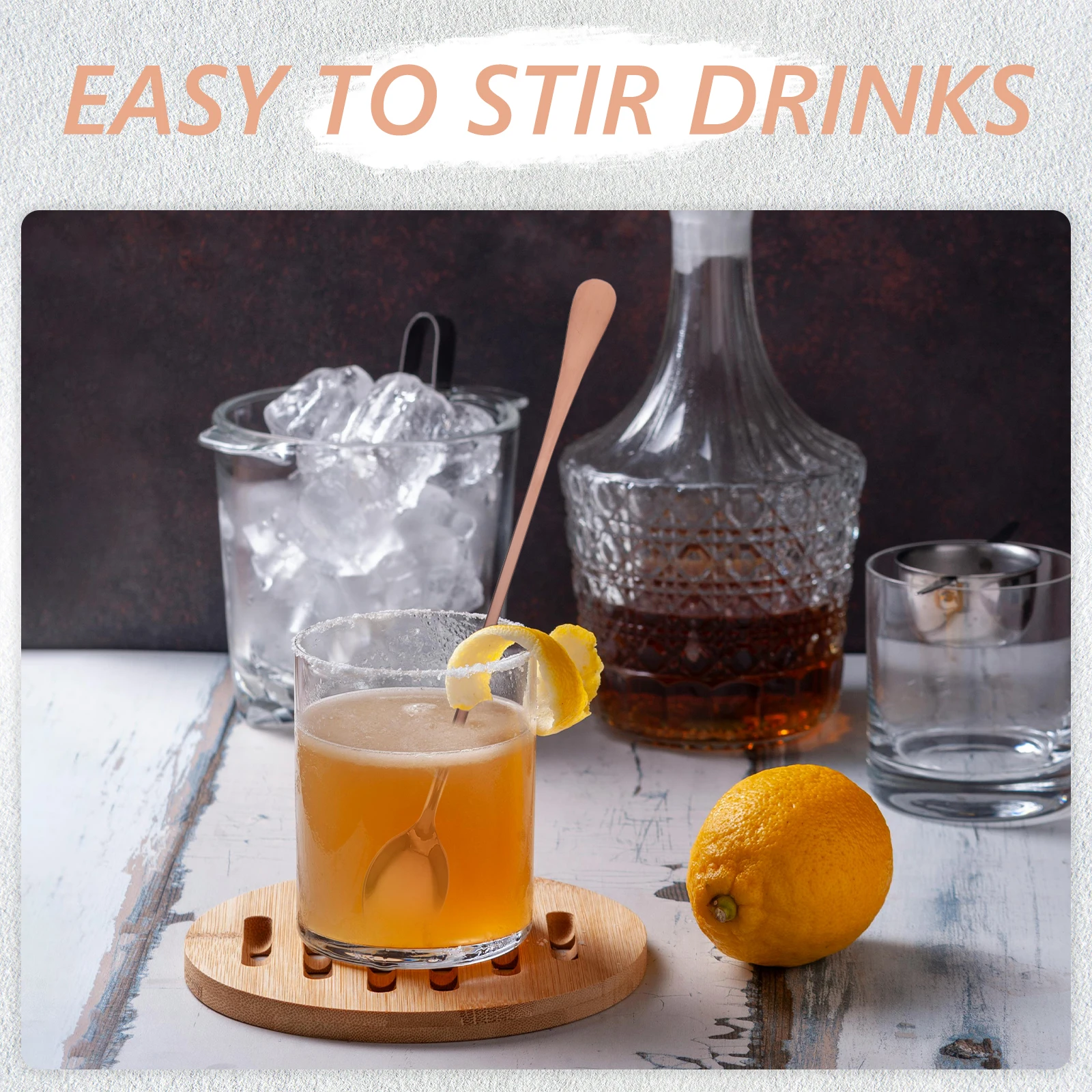 

2pcs StainlessSteel Spoon LongHandle Bar Accessories HomeDrink Stirring Versatile Use CocktailMixing CoffeeTeaSpoons