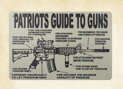metal wall signs pistol gun 2nd admendment mens tin sign