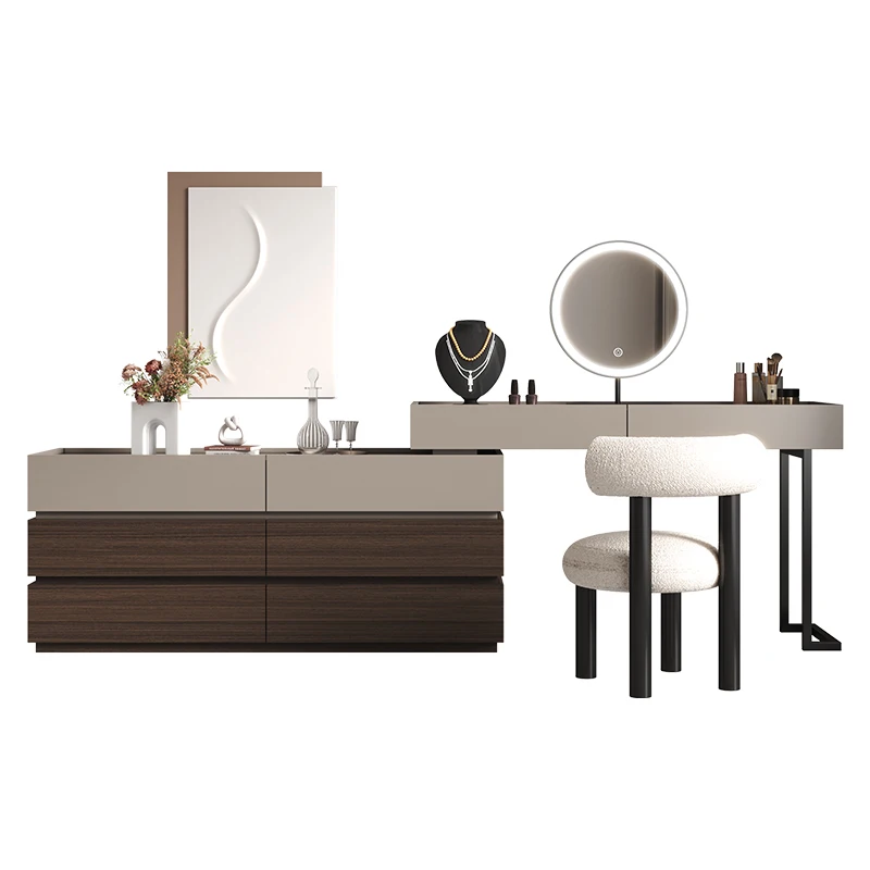 Stool Mirror Vanity Tables Storage White Modern Wood White Drawer Vanity Tables Girl Makeup Nordic Schmink Tisch Home Furniture