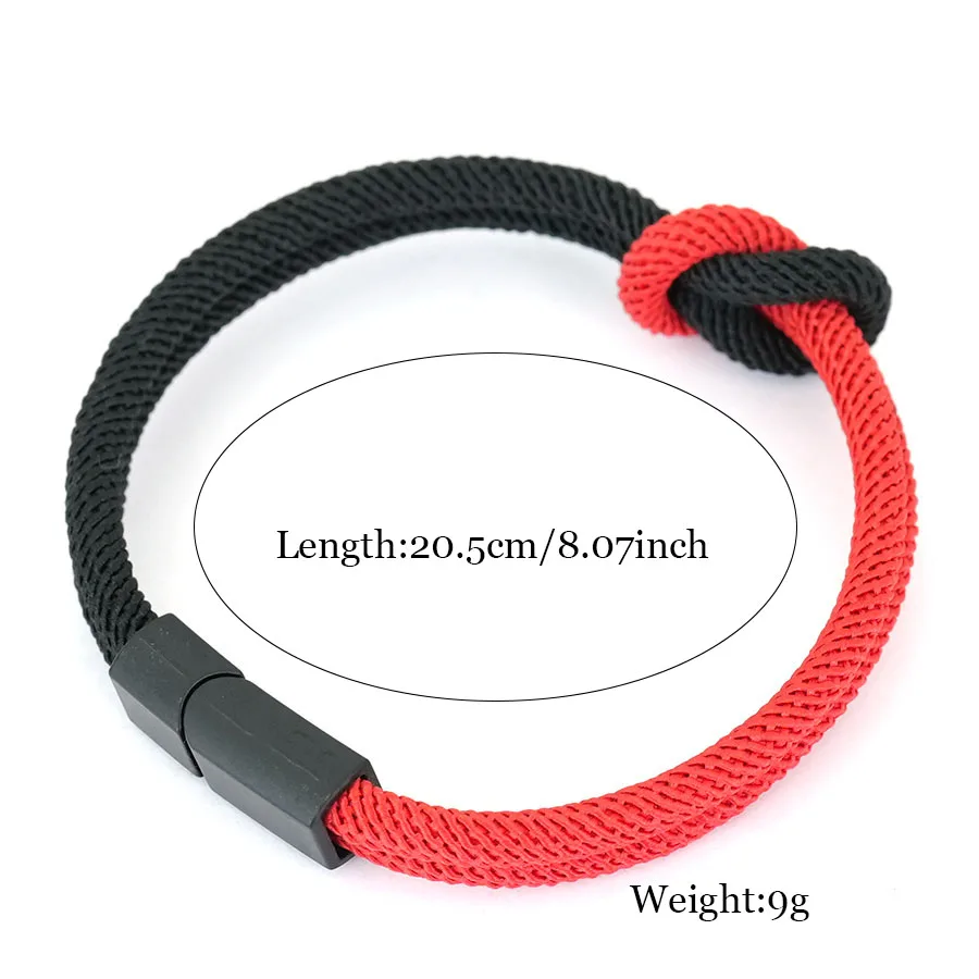 5 Styles Men Rope Bracelet True Love Knot Charm Braslet A Grade 4mm Milan String Braclet Hiphop Street Leisure Hand Accessories view 4