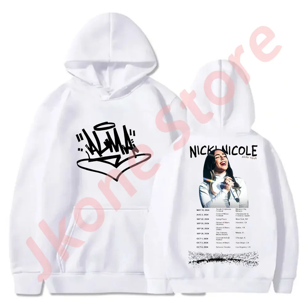 Nicki Nicole Alma Tour Hoodies Sweatshirts North America Merch Pullovers Women Men Fashion Casual Streetwear