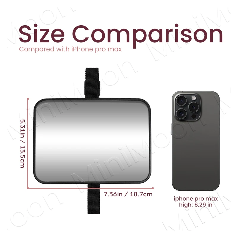 Shatterproof Baby Car Mirror, Crash Tested for Safe & Clear View of Rear-Facing Infant, for Parents' Peace of Mind