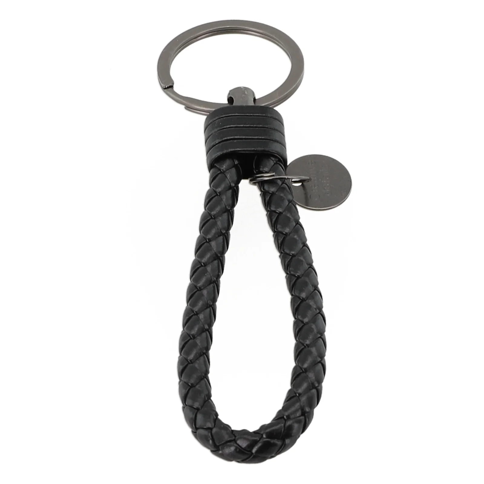 Key Ring Braided Rope Keychain Handmade Leather Rope Keychain Tungsten Steel Key Ring Effectively Avoid Falling Off The Accessor