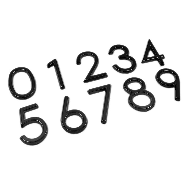 2-Inch House Number For Outdoor Mailbox Number Address Number Sticker For Home Office House Number (Black, 10 Pcs)