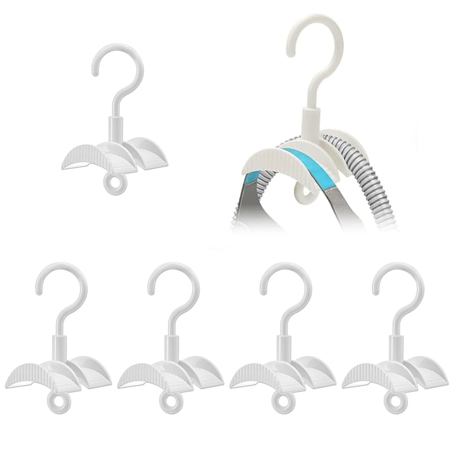 

Набор из 5 вращающихся держателей для CPAP-шлангов на кровать, органайзер для трубок и масок, предотвращает спутывание шлангов и улучшает качество сна