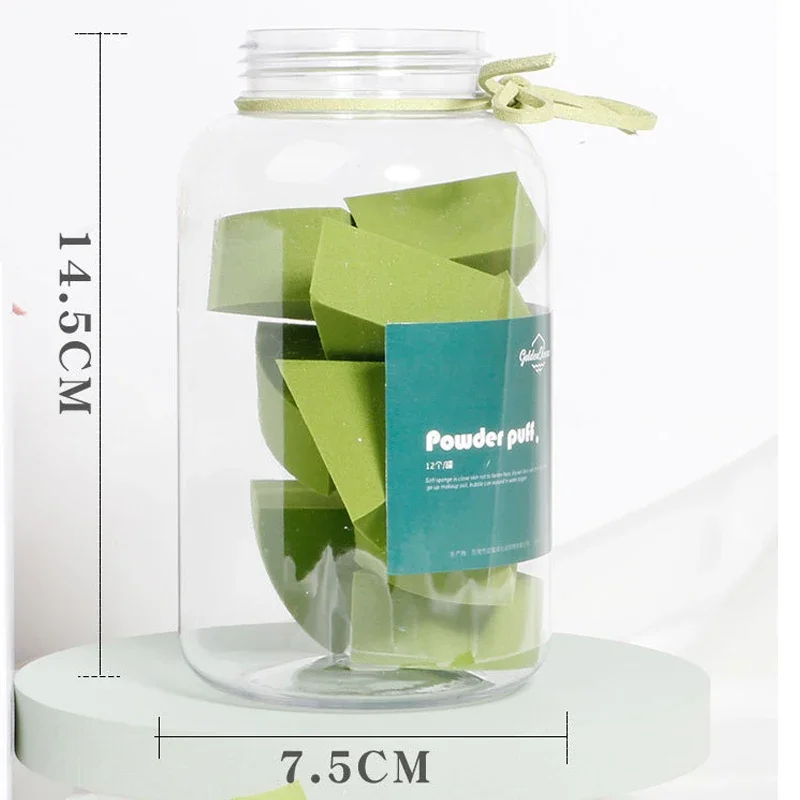 12 stks/partij Driehoek Make-Up Spons Foundation Poederdons Super Zachte Cosmetische Ei Beauty Make Up Tool Cosmetische Bladerdeeg vrouwen Make-up