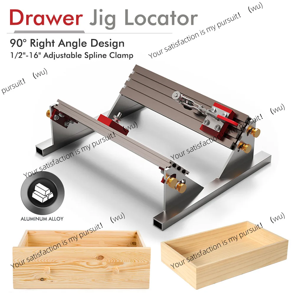 Drawer clip positioner, multi-size adjustable, drawer mount holder, woodworking tools