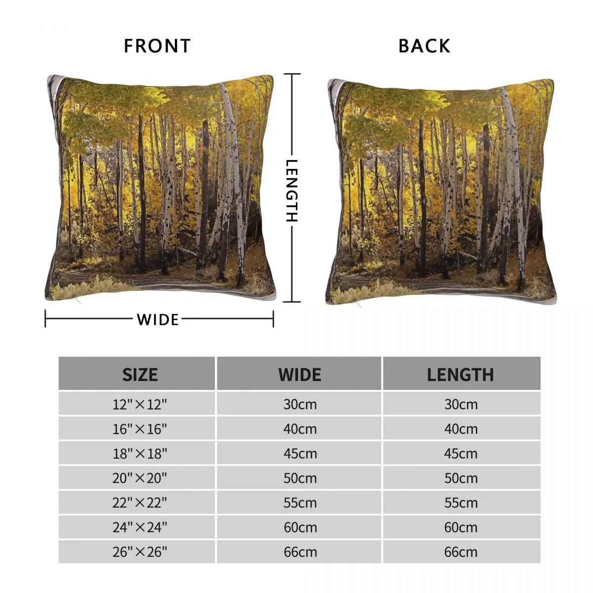 Water Canyon Trailhead Square Pillowcase Polyester Linen Velvet Pattern Zip Decorative Sofa Seater Cushion Cover