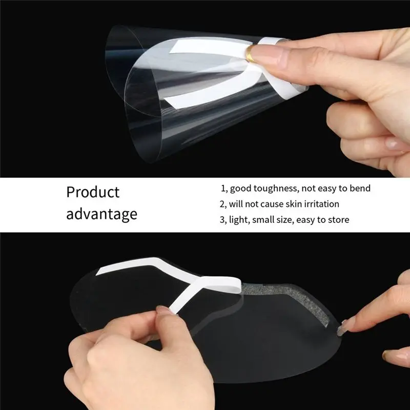 B51CNEW! 100Pcs Eye Protection Hairdressing Mask Isolate Haircut Tool Face Protecting Forehead Mask Face Shield Disposable