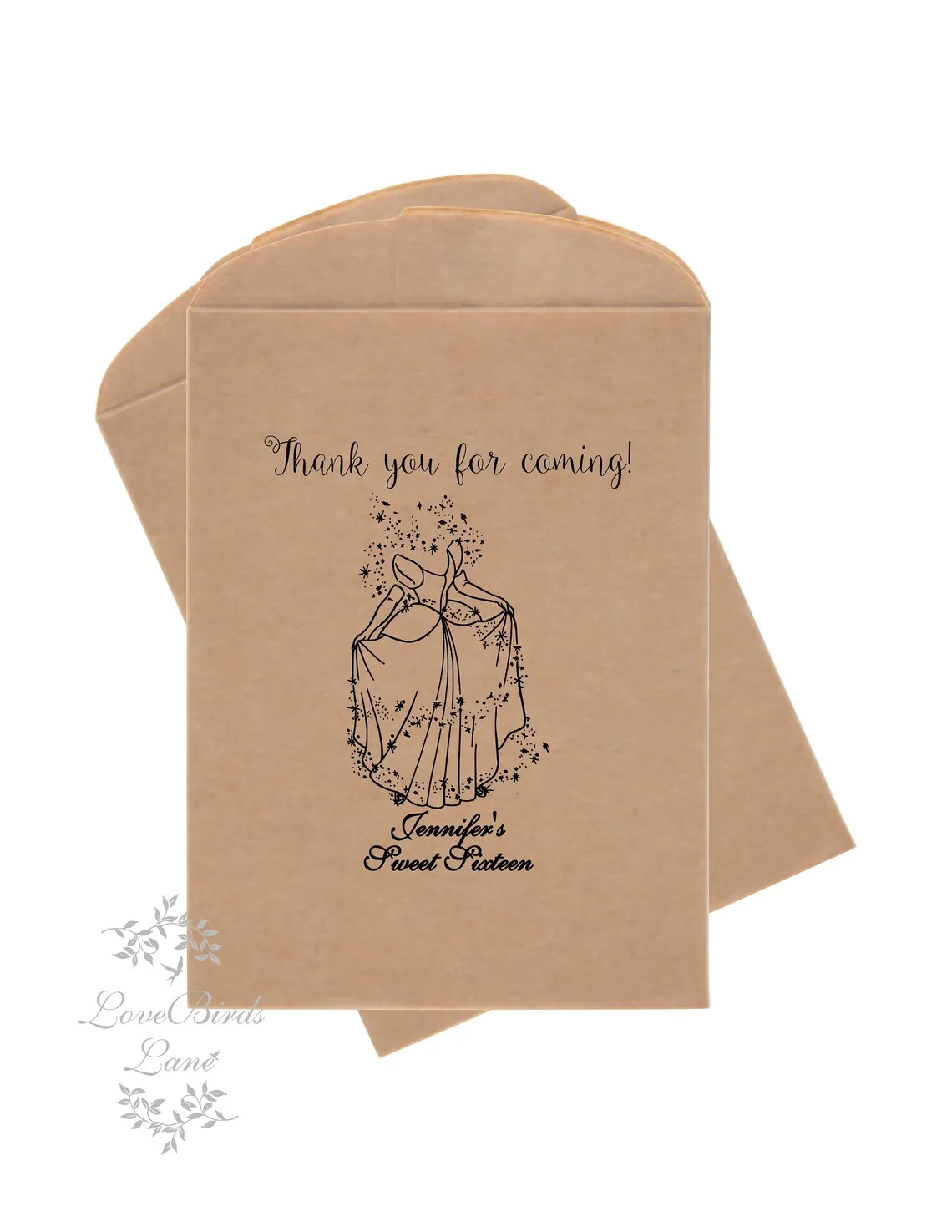 Personalized Cinderella Favor Bag Bridal Shower With Love Candy Buffet Bags Snack Bar Buffet Bags Treat Bags Ticket Bag Holder