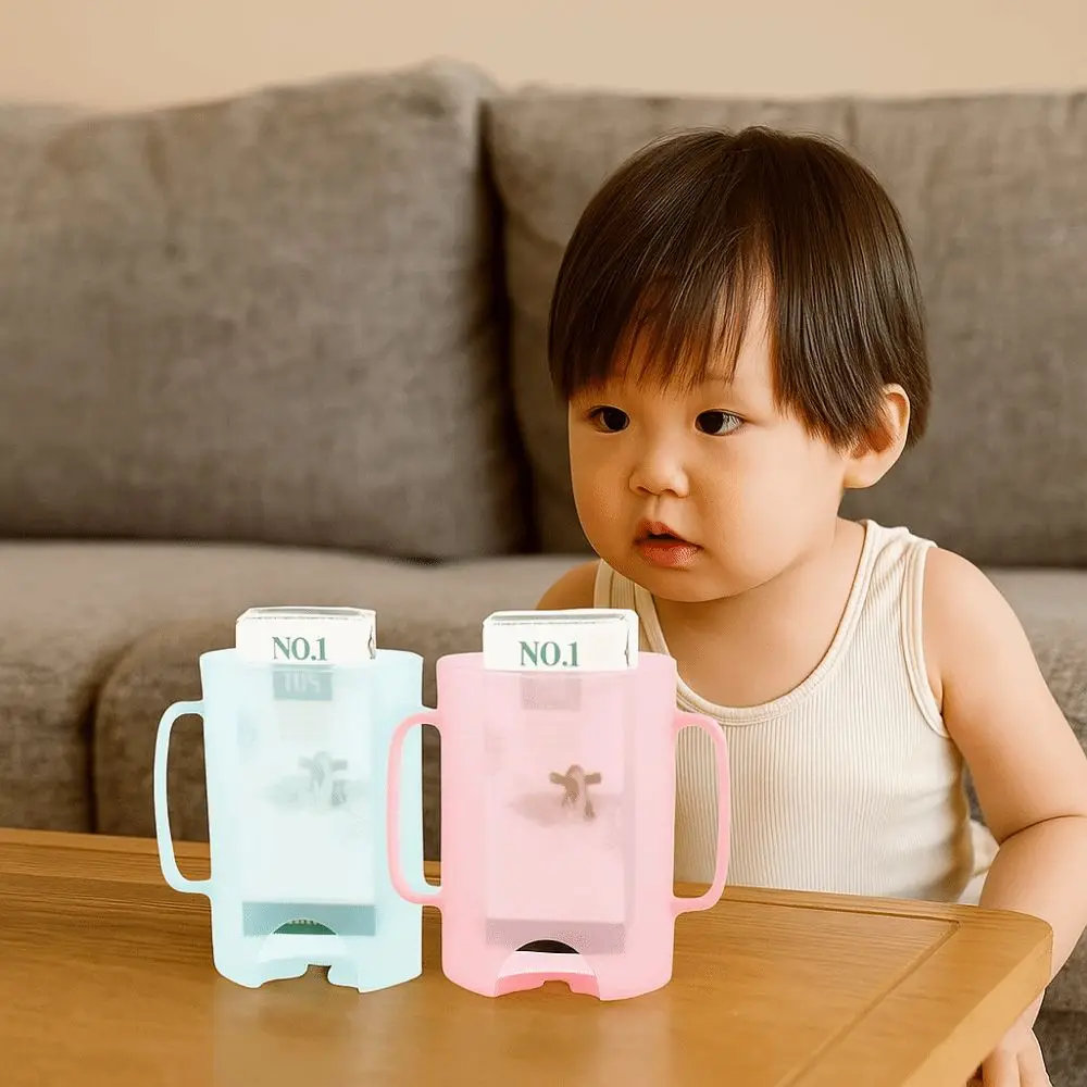 

Plastic Squeeze Pouch Holder Comfortable Squeeze Proof Food Pouch Holder with Handle Reusable Drink Box Holder Drink Boxes