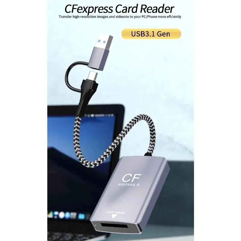 قارئ بطاقة CF Express & SD ، USB ، 10Gbps ، نوع C ، محول بطاقة الذاكرة ، القراءة لنظام Android ، Windows ، Mac