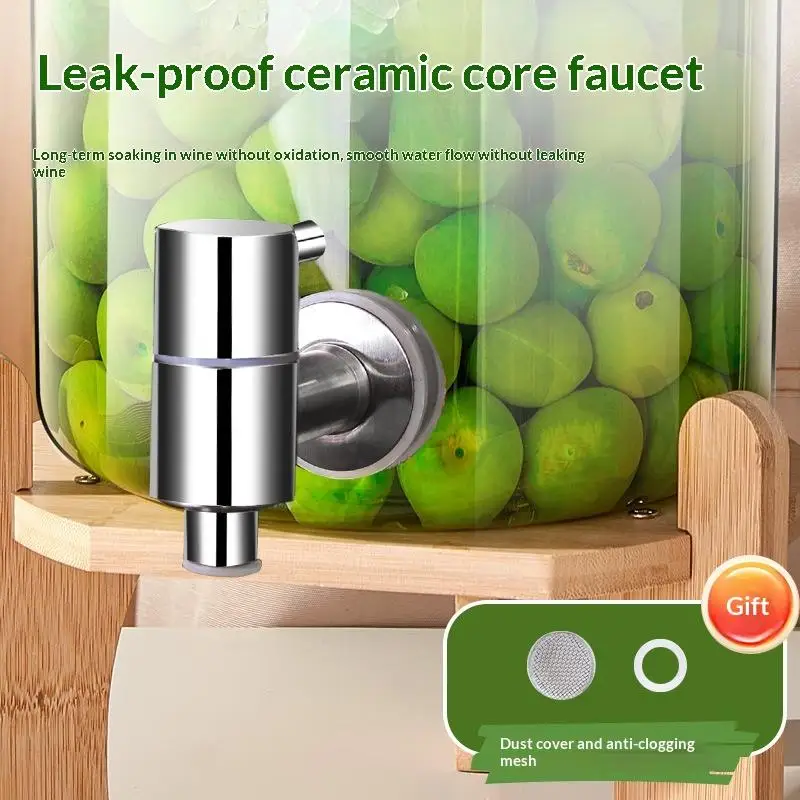 【HG】1 Set Water Dispenser Switch Tap Leakproof Beer Faucet Cask Valve Switch Stainless Steel Special Juice Faucet Valve