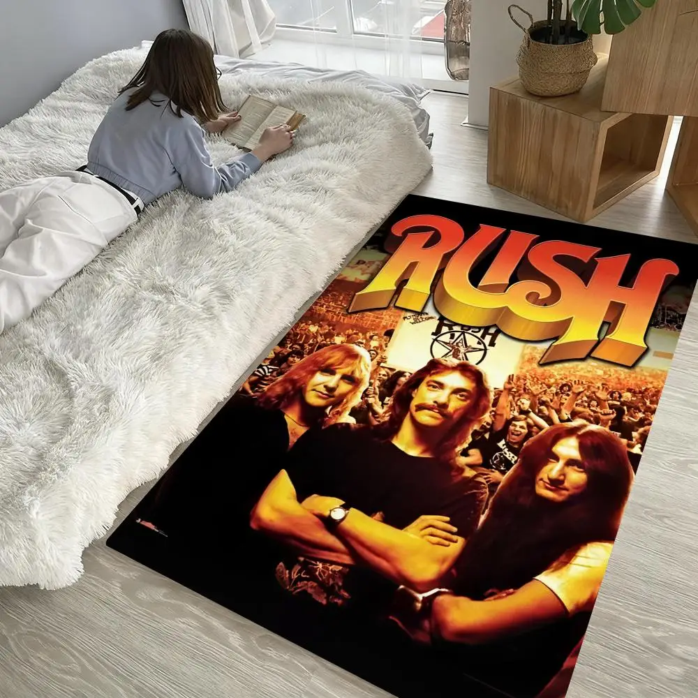 

Heavy Rock Band-r-Rushs Floor Mat Soft Thickened Non-Slip Door Mat for Living Room Home Decor Flannel Rugs
