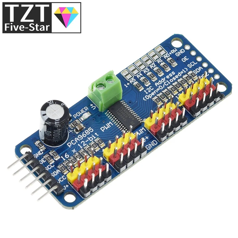 TZT 1/3PCS 16-Channel 12-bit PWM/Servo Driver - Antarmuka I2C - PCA9685 untuk Arduino Raspberry Pi DIY Servo Shield Module