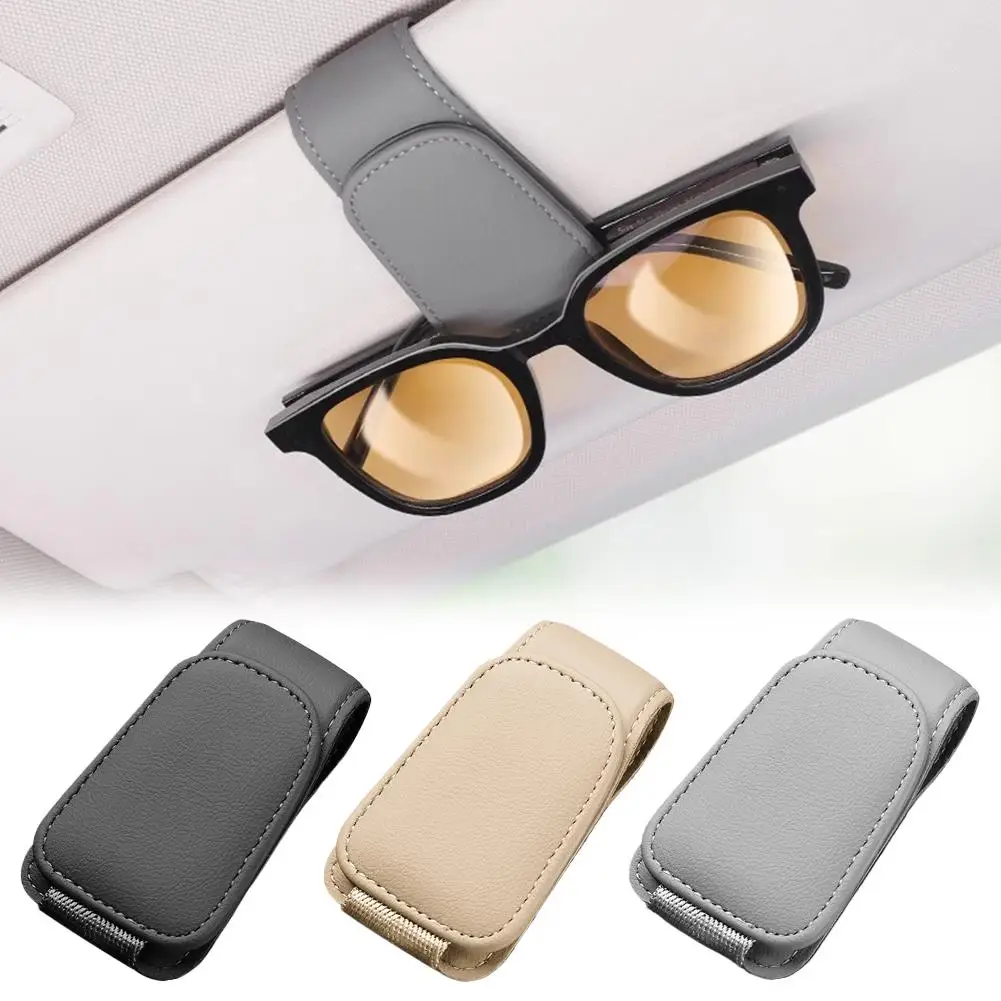 

Универсальный держатель для солнцезащитных очков в автомобиль, магнитный кожаный зажим для карт и билетов, органайзер на козырек, аксессуар для декора автомобиля