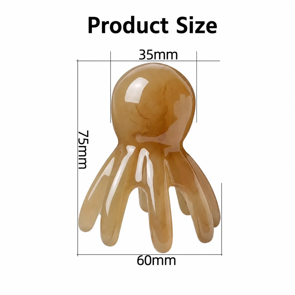 Resin Octopus Massage Comb Head Meridian Scraping Scalp Massage Brush Acupuncture SPA GuaSha Massage Comb Fatigue Relief Massage view 6