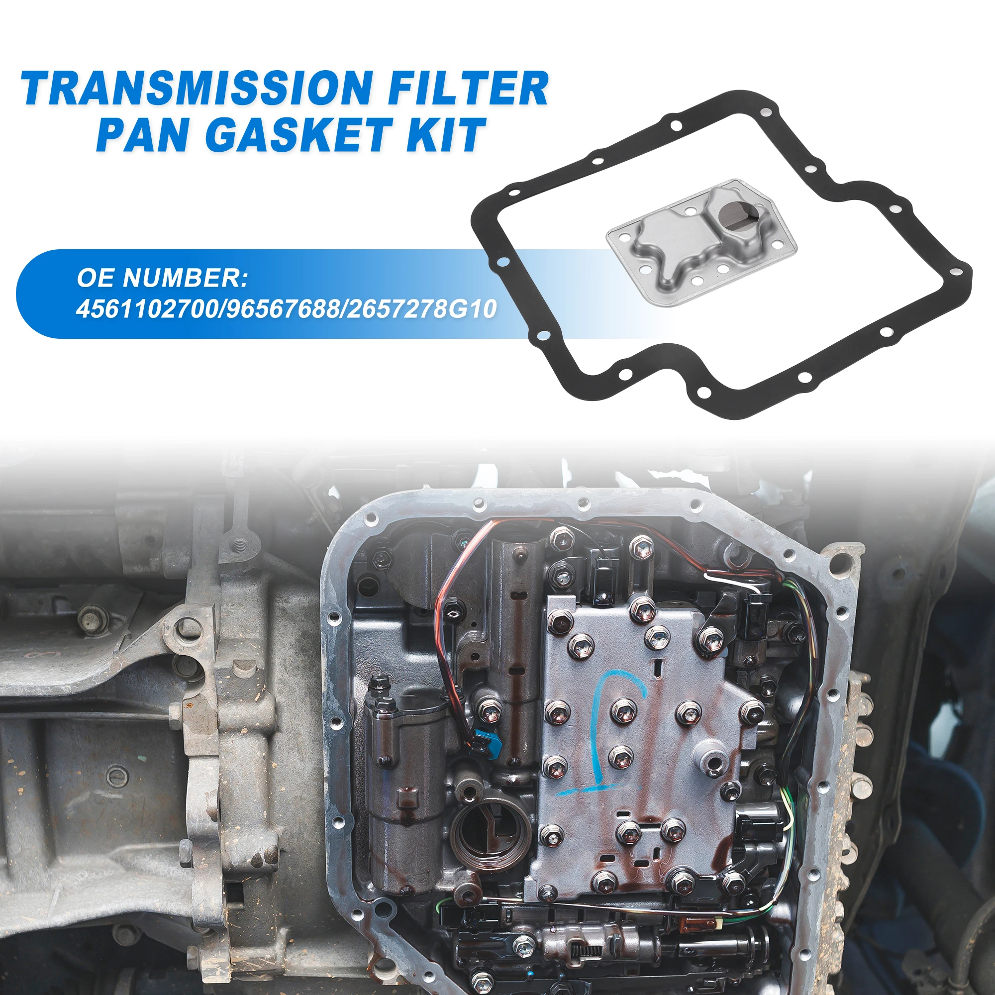 

UXCELL JF402 Фильтр автоматической коробки передач CVT Масляный радиатор Фильтр Комплект прокладок масляного поддона подходит для CHEVROLET SPARK No. 4561102700