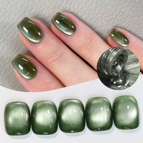 Imagen 2 del producto BORN PRETTY 10ml Esmeralda oscura Gato Gel magnético Esmalte de uñas Cuentas de vidrio Soak Off UV Barniz Nail Art Manicura Salón DIY Hogar