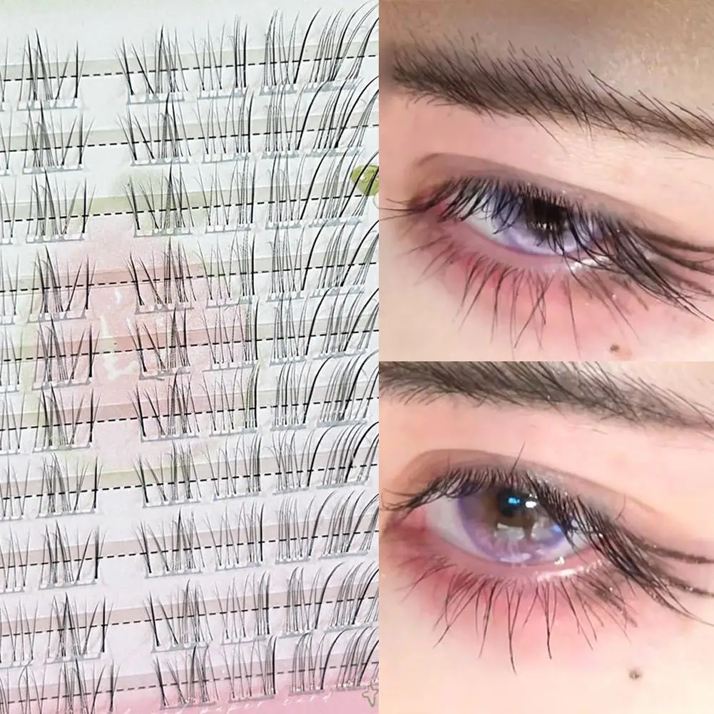 3Style Eye Clusters Lashes Manga Fox Natural False DIY Women Extensions Wispy Eyelashes Lashes Lash Beauty Individual Y4N3