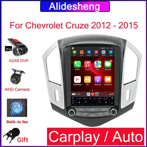 For Chevrolet Cruze 2012 2013 2015 Android 13 Carplay Car Radio Multimedia Player GPS Navigation Auto 2din For Tesla style