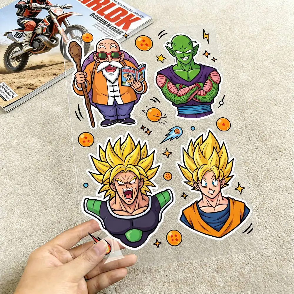 

Светоотражающие наклейки DRAGON BALL GOKU для мотоциклов, 3M-наклейки для безопасности в темноте, предупреждающие о ночных рисках, для шлемов для скутеров.