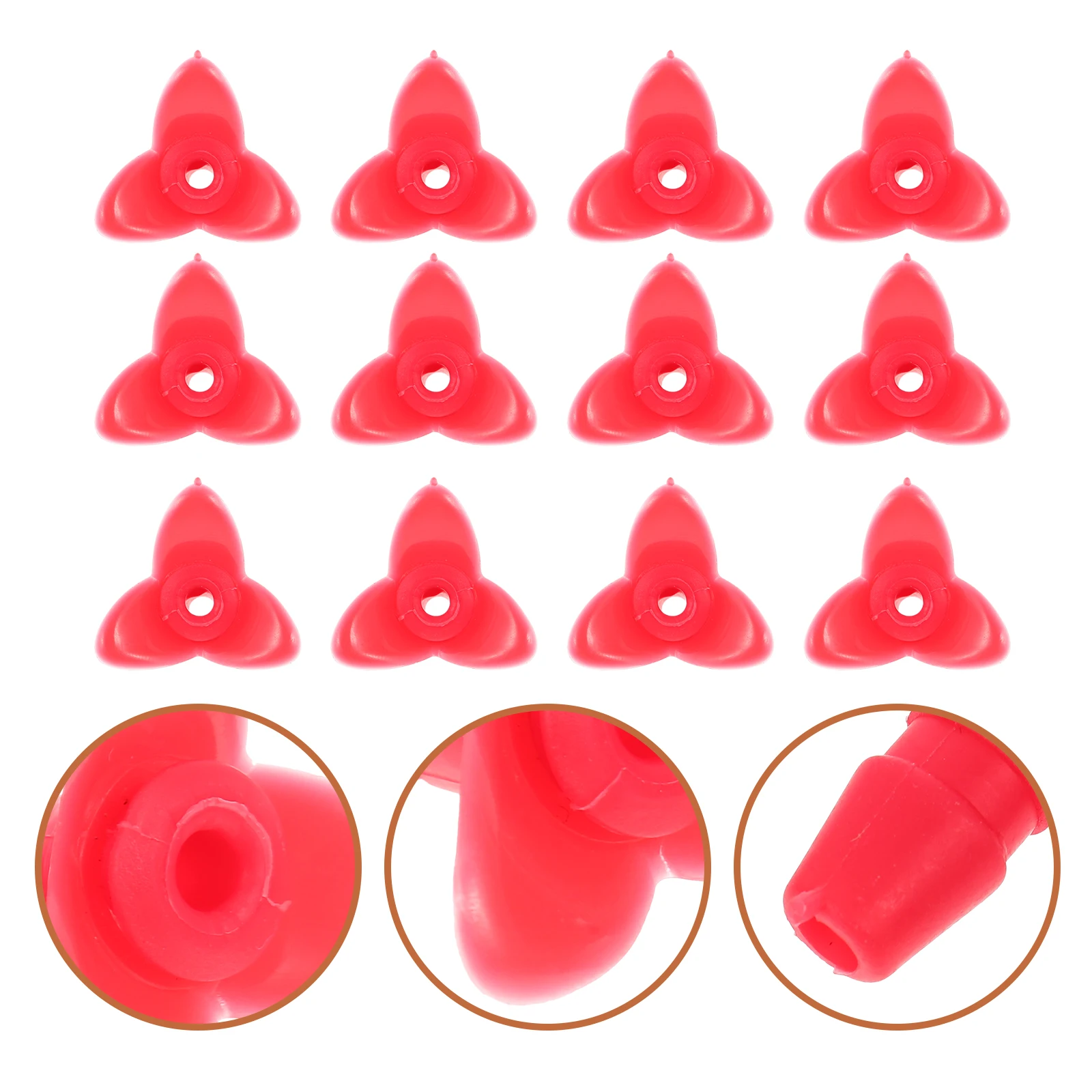 

12pcs Hummingbird Feeder Flowers Yellow Bird Feeder Parts Flower Shape Feeding Port Replacement Durable Plastic Strong Natural