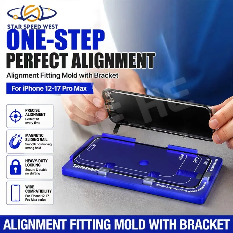 MECHANIC FIT-M2 Alignment Fitting Mold with Bracket Accurate Positioning for iPhone 12-17 ProMax Series Screen Repair Tools