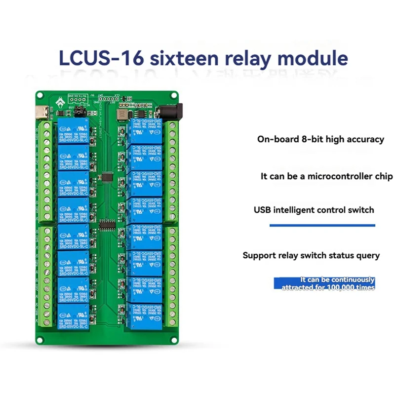Control Switch 16 Channel USB Relay Module ESP32 Development Board Computer Serial Port Smart Controller For PC