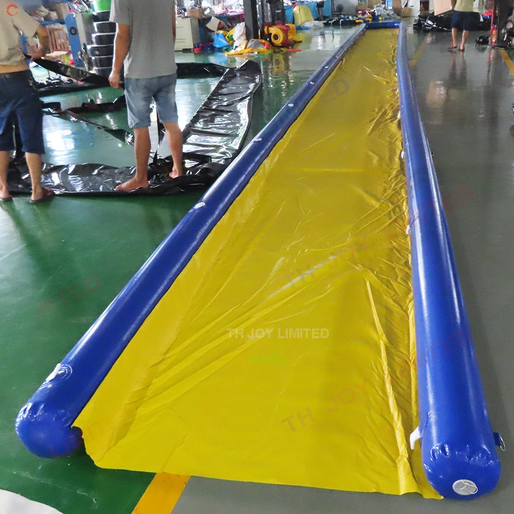 Free Door Shipping 10m/20m/30m Long Inflatable Water Slip Slider for Summer Yard Slippy Inflatable Water Slide for Sale